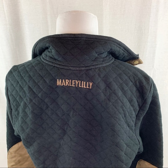 Marley Lilly monogram MLS quilted tunic sweatshirt NWT - Picture 9 of 15